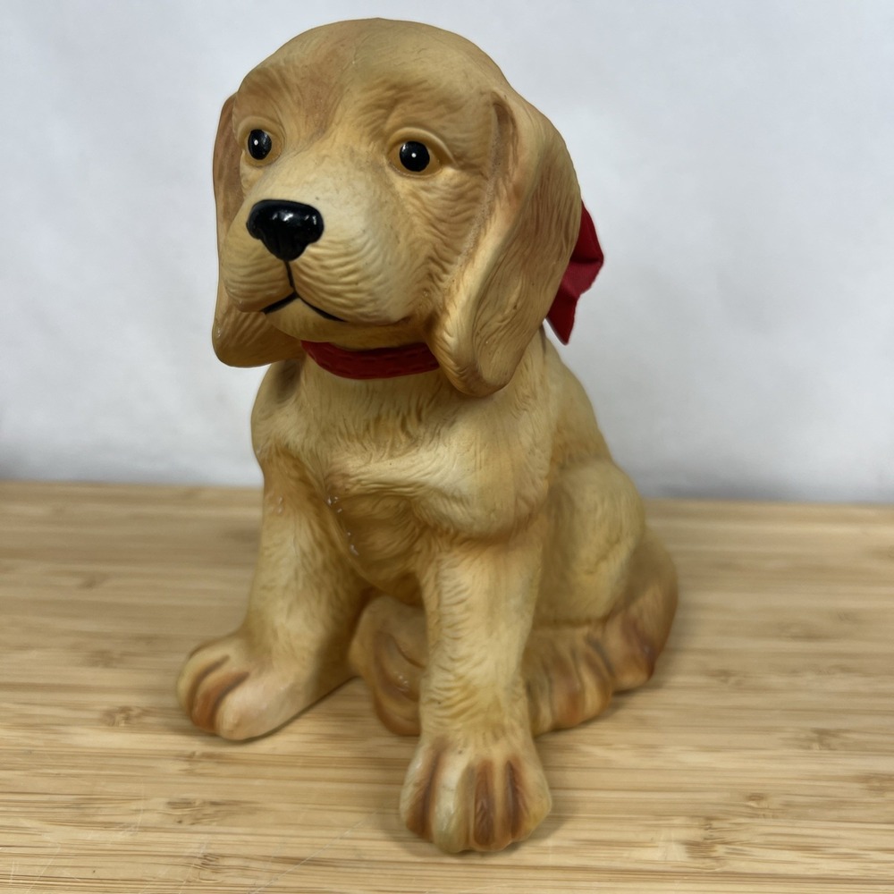 VTG‎ Golden Lab Puppy Music Box By The San Francisco Music Box Company Tested